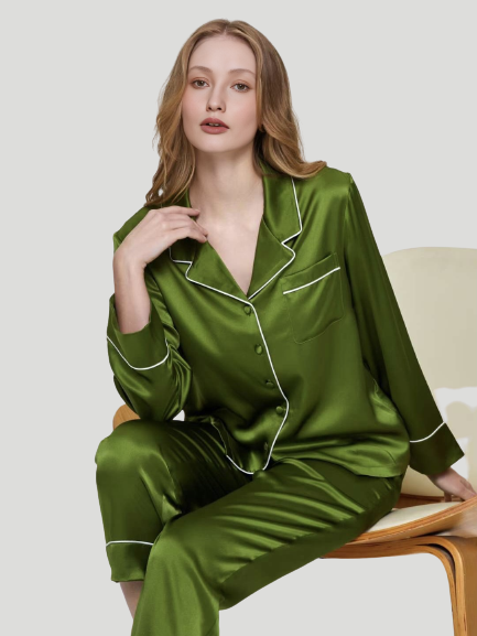 VINE Long Silk Pyjama Set