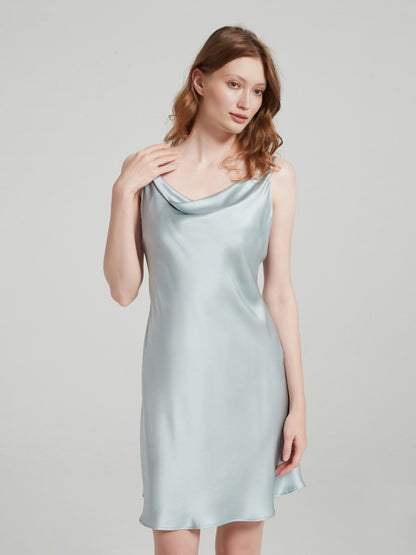 Powder Blue Silk Slip Dress