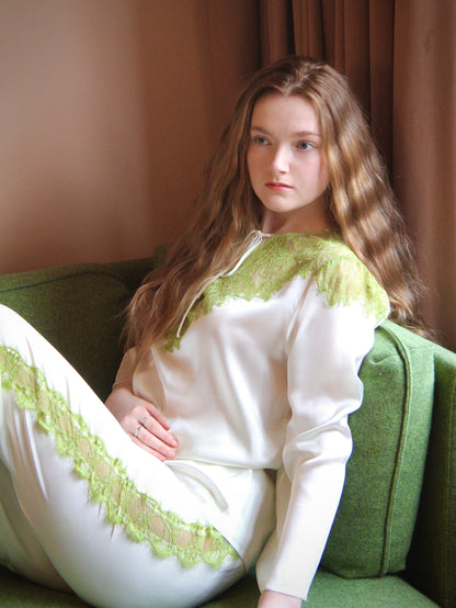 MOSS | Long Silk Pyjamas Set