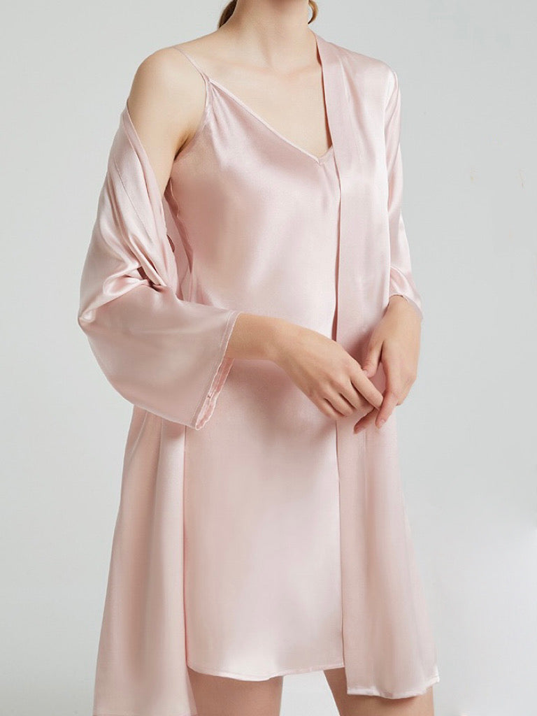 silk loungewear; nightwear