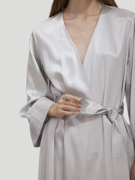 Silk Robe; nightwear