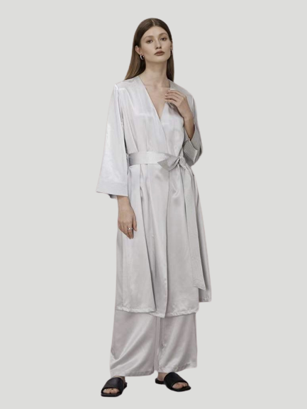 Silk Robe; nightwear